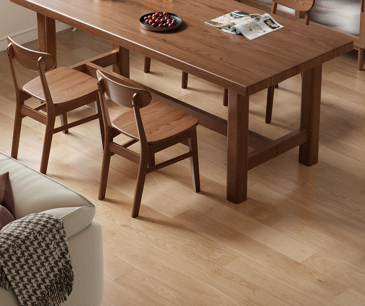 Weiat solid wood 6-person long dining table