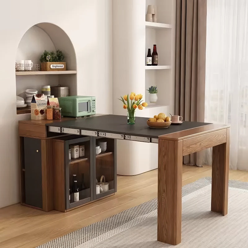 Modern Multi-functional Extendable Folding Wood Dining Table
