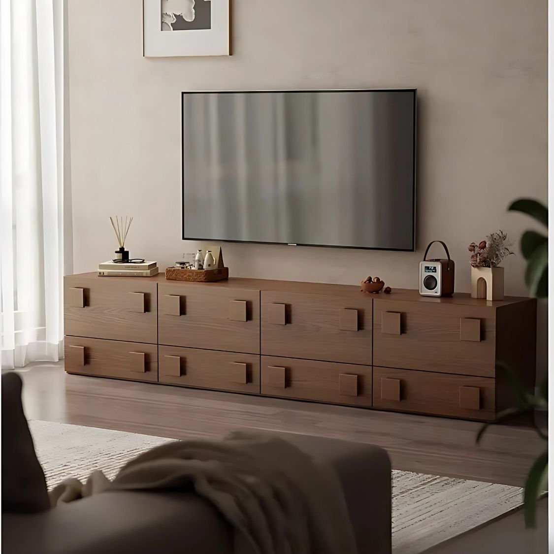 Retro style solid wood modular cabinet