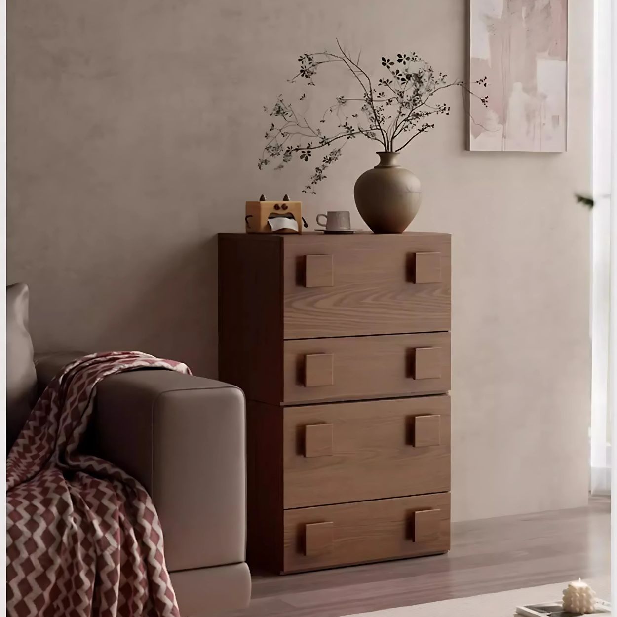 Retro style solid wood modular cabinet